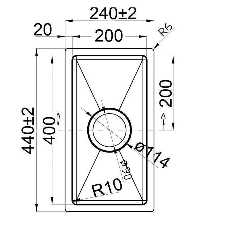 240mm Sink