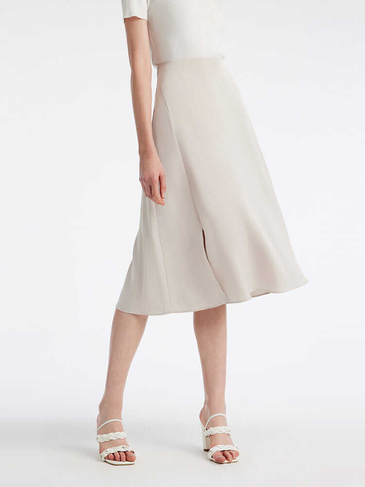 Acetate Side Split Skirt