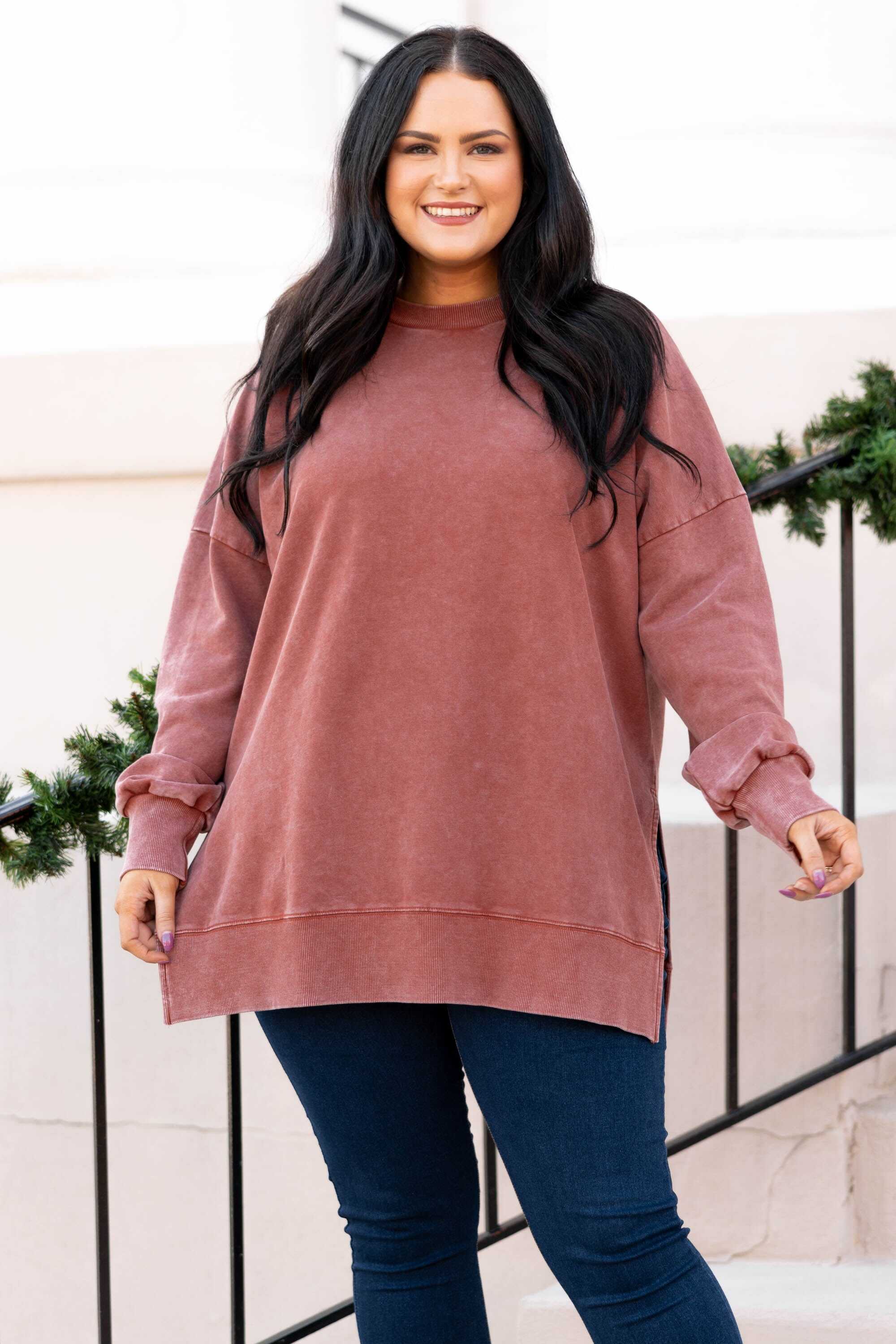 Cozy Pullover, Rust