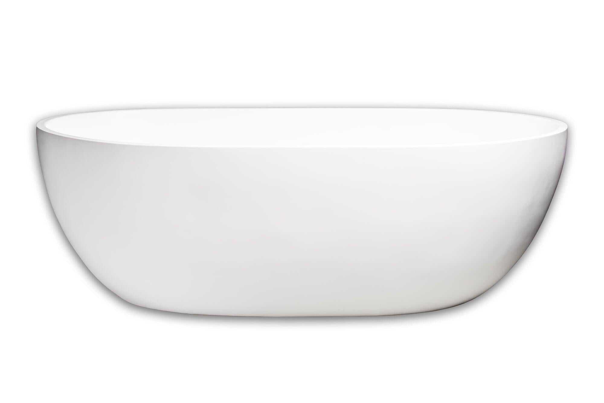 Cassa Design Egg Shape Freestanding Bath-Matte White