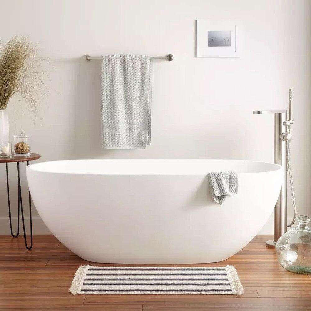 Cassa Design Egg Shape Freestanding Bath-Matte White