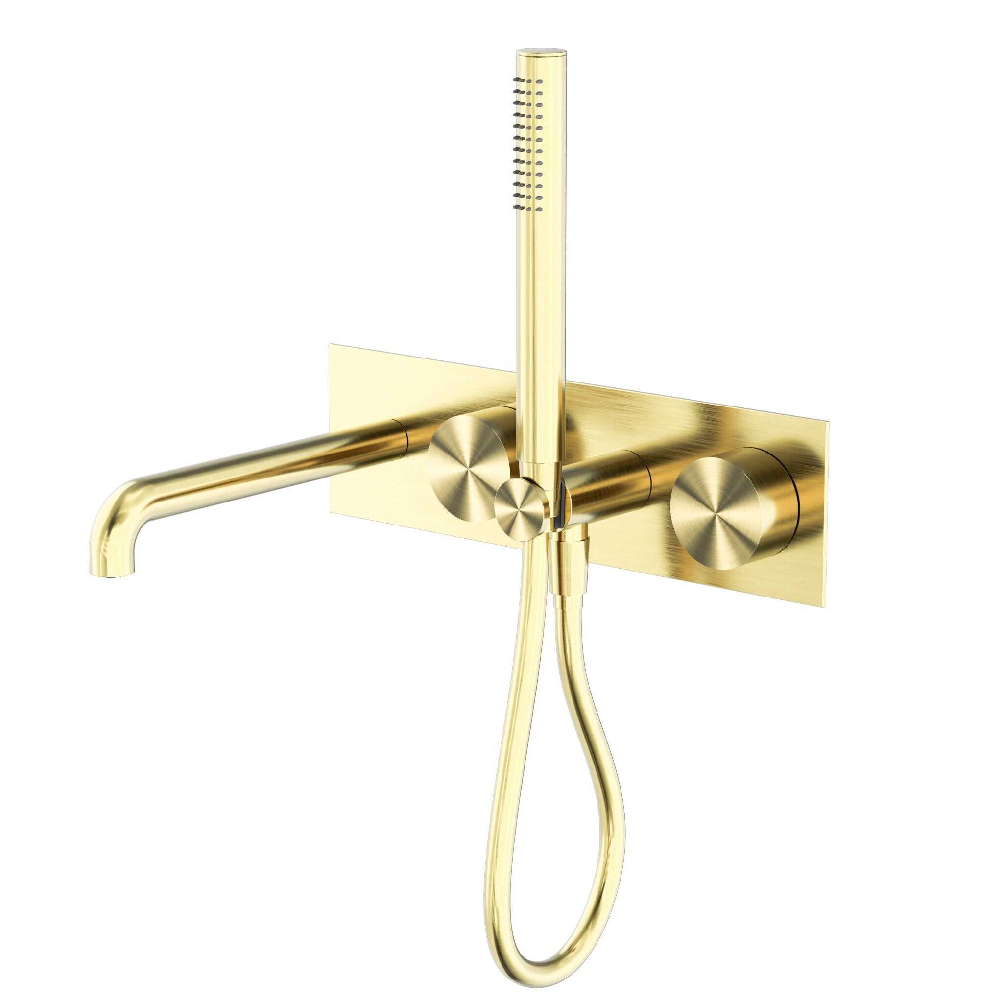 NERO KARA PROGRESSIVE SHOWER SYSTEM WITH SPOUT 250MM BRUSHED GOLD