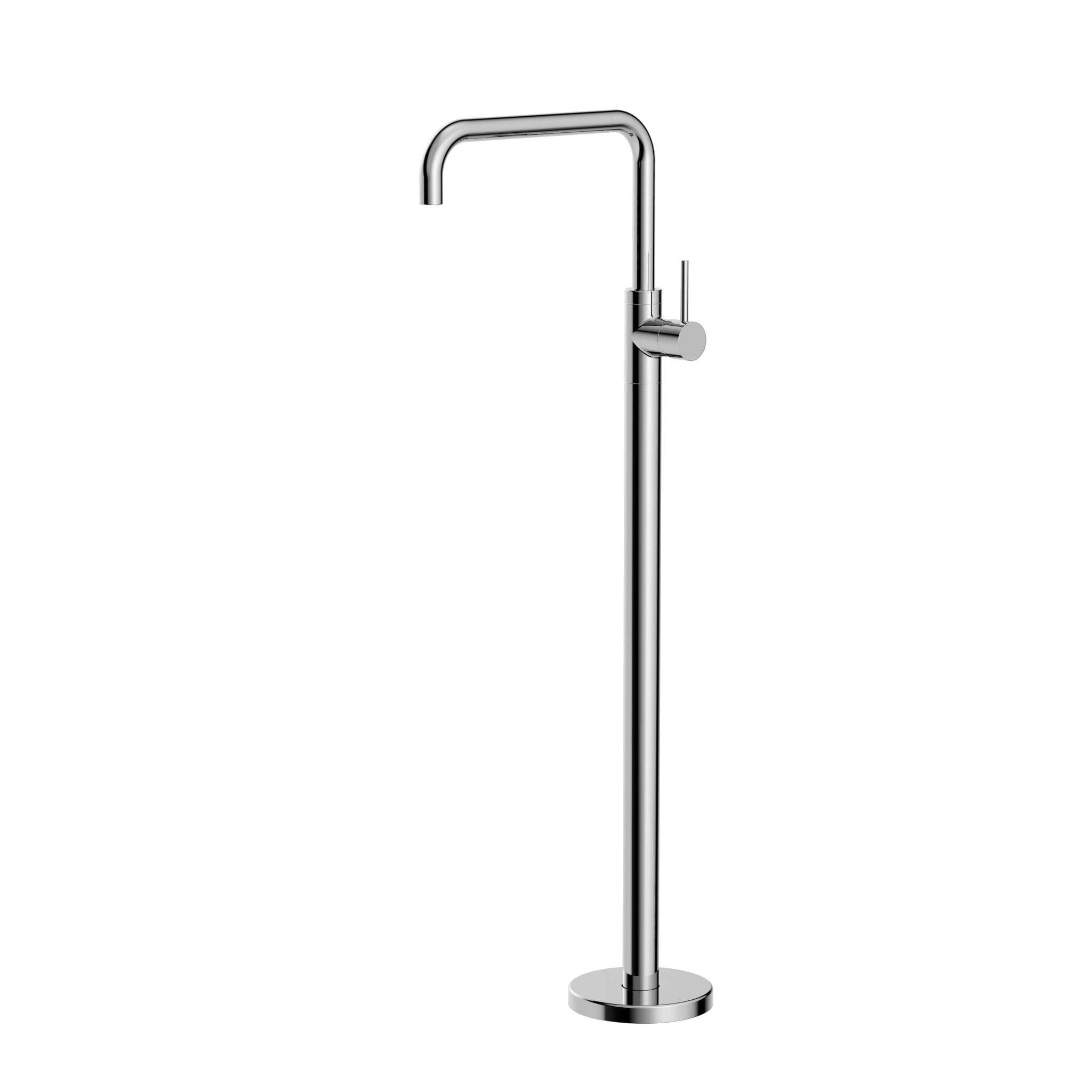 NERO MECCA FREESTANDING BATH MIXER SQUARE SHAPE CHROME