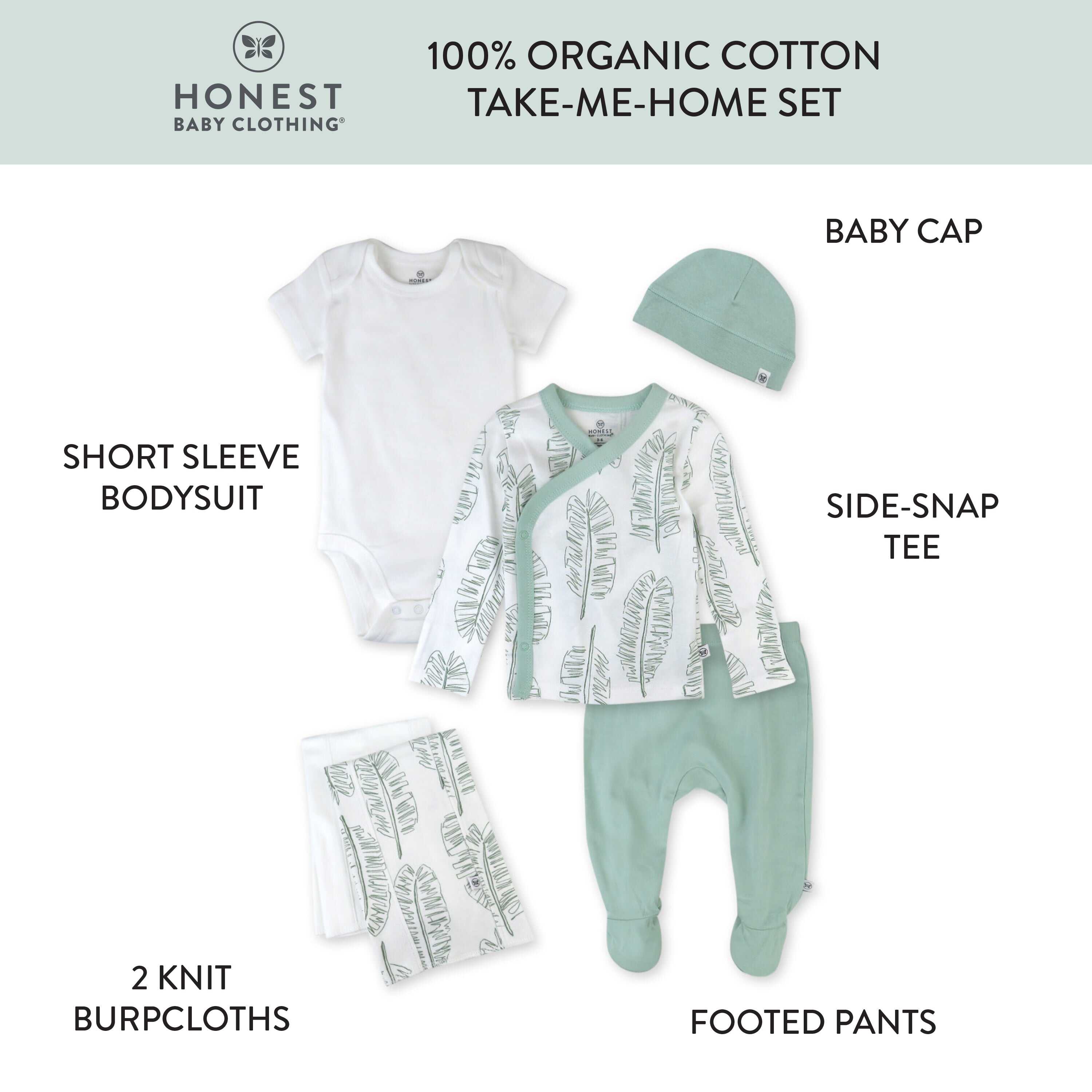 6-Piece TAKE ME HOME Organic Cotton Gift Set