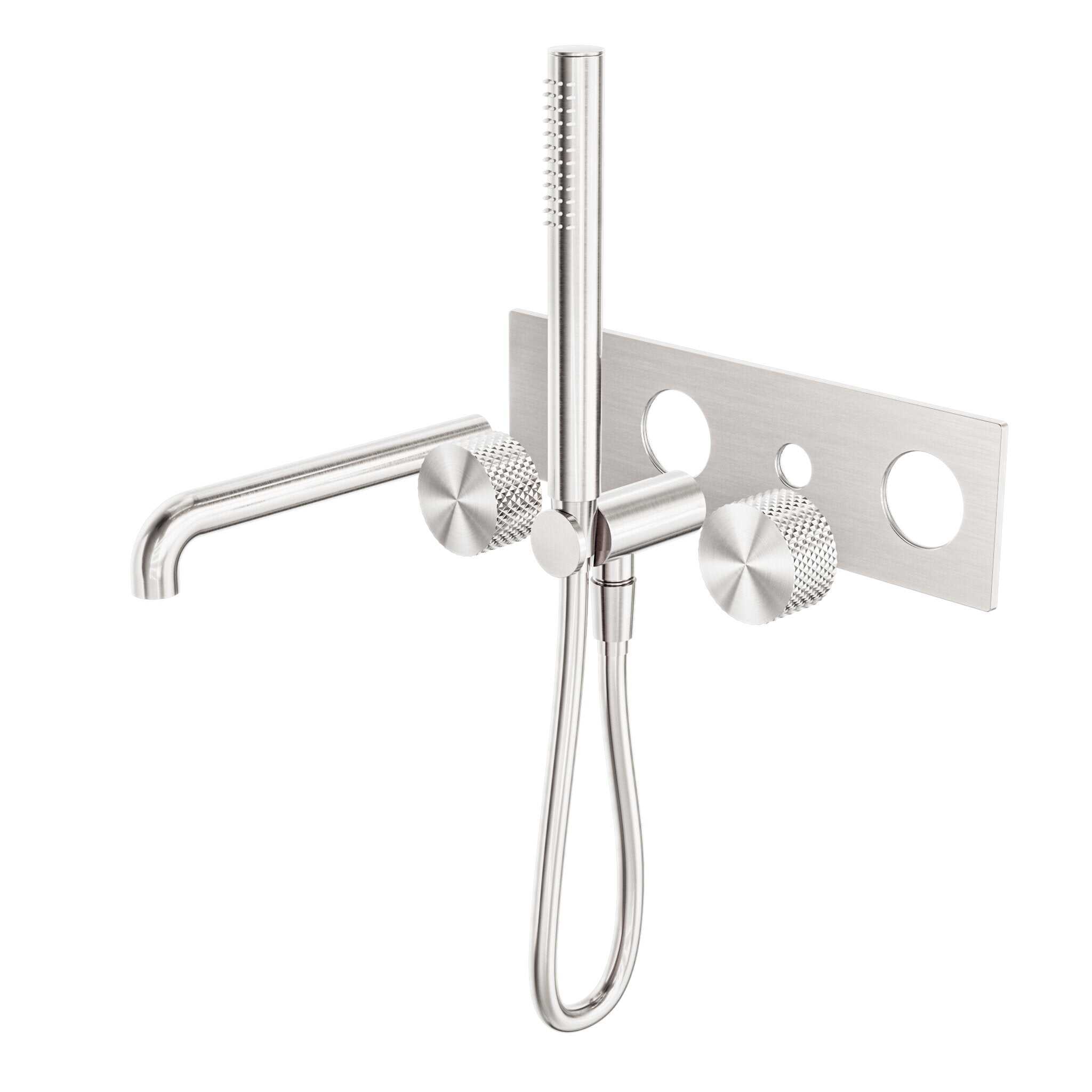 NERO OPAL PROGRESSIVE SHOWER SYSTEM WITH SPOUT 230MM TRIM KITS ONLY BRUSHED NICKEL