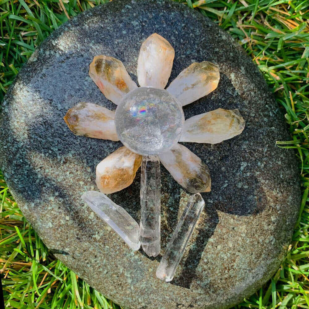 Clear Quartz Crystal Mini Flower Power Set 🌼