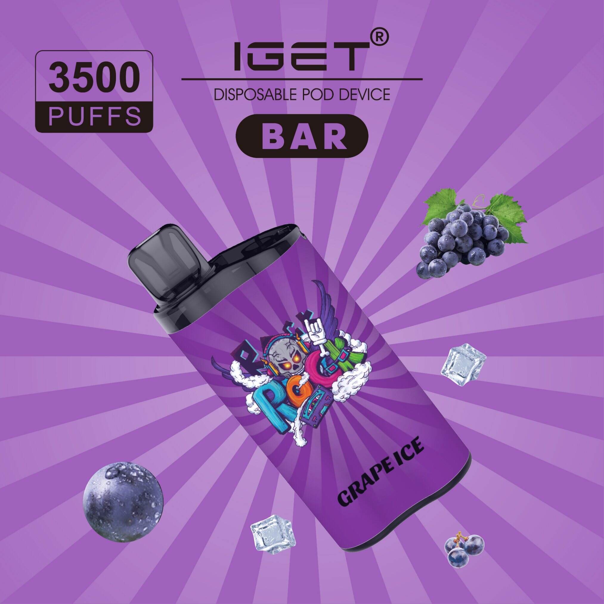 IGET Bar 3500 PUFFS - Grape Ice