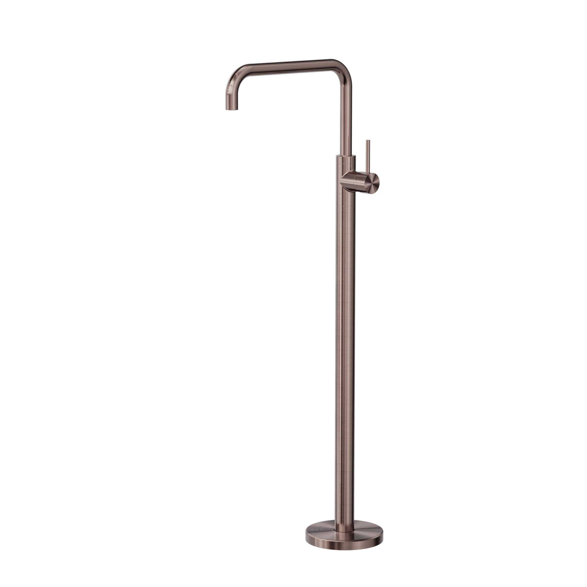 NERO MECCA FREESTANDING BATH MIXER SQUARE SHAPE BRUSHED BRONZE