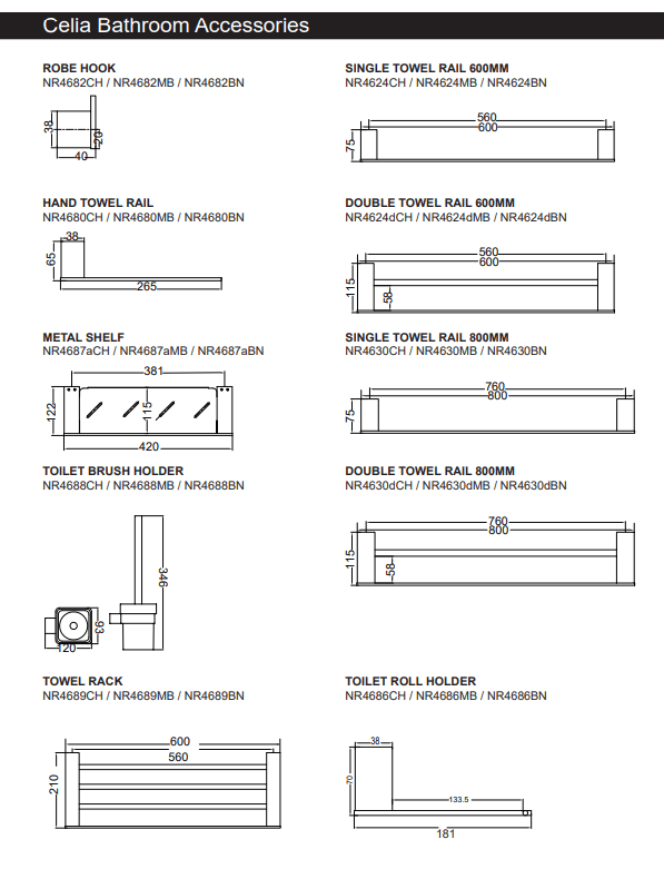 METAL SHELF MATTE BLACK