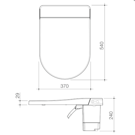 URBANE II BIDET CLEANFLUSH® WALL FACED CLOSE COUPLED TOILET SUITE (WITH GERMGARD®) 848710W / 848711W