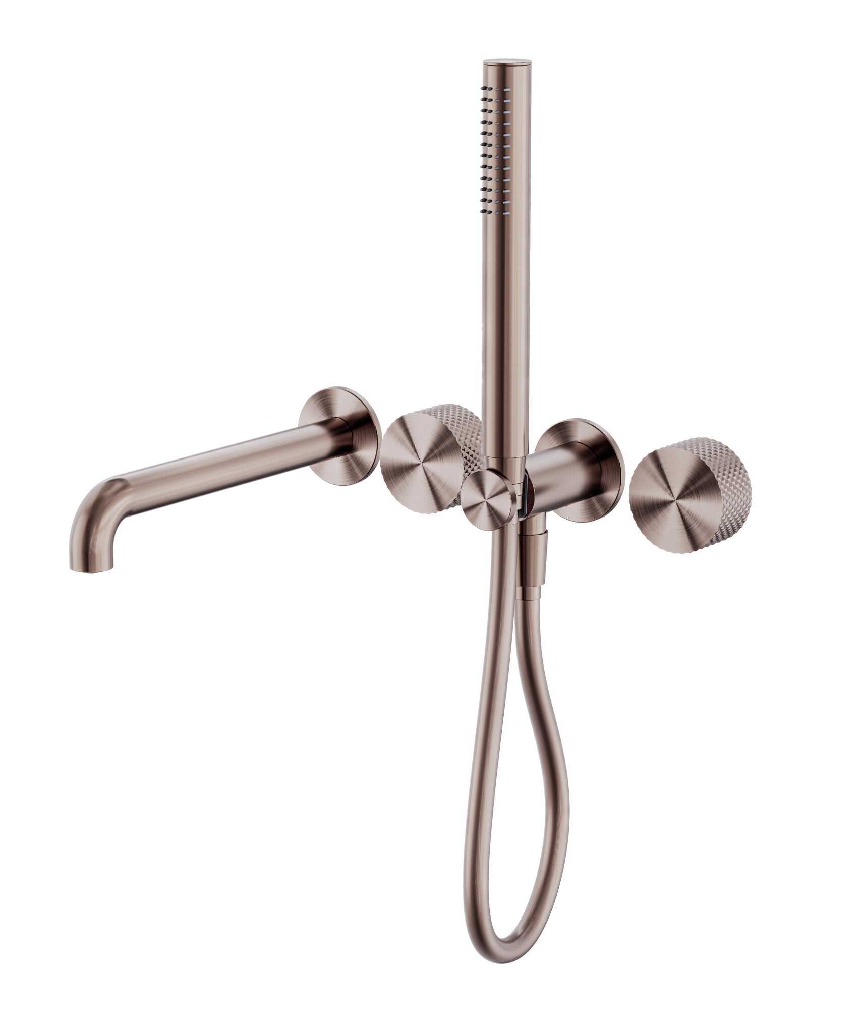 NERO OPAL PROGRESSIVE SHOWER SYSTEM SEPARATE PLATE WITH SPOUT 250MM BRUSHED BRONZE