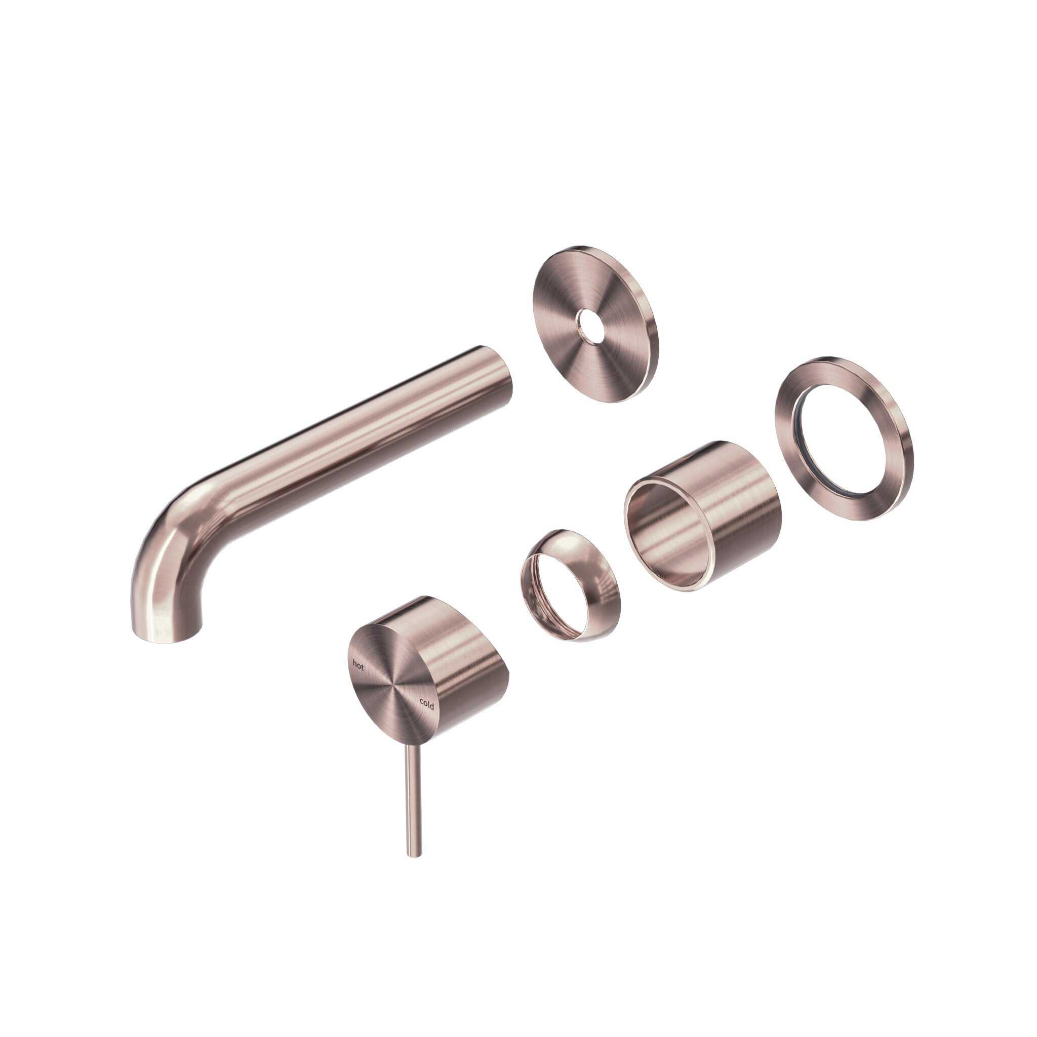 NERO MECCA WALL BASIN/BATH MIXER SEPARETE BACK PLATE 160MM TRIM KITS ONLY BRUSHED BRONZE