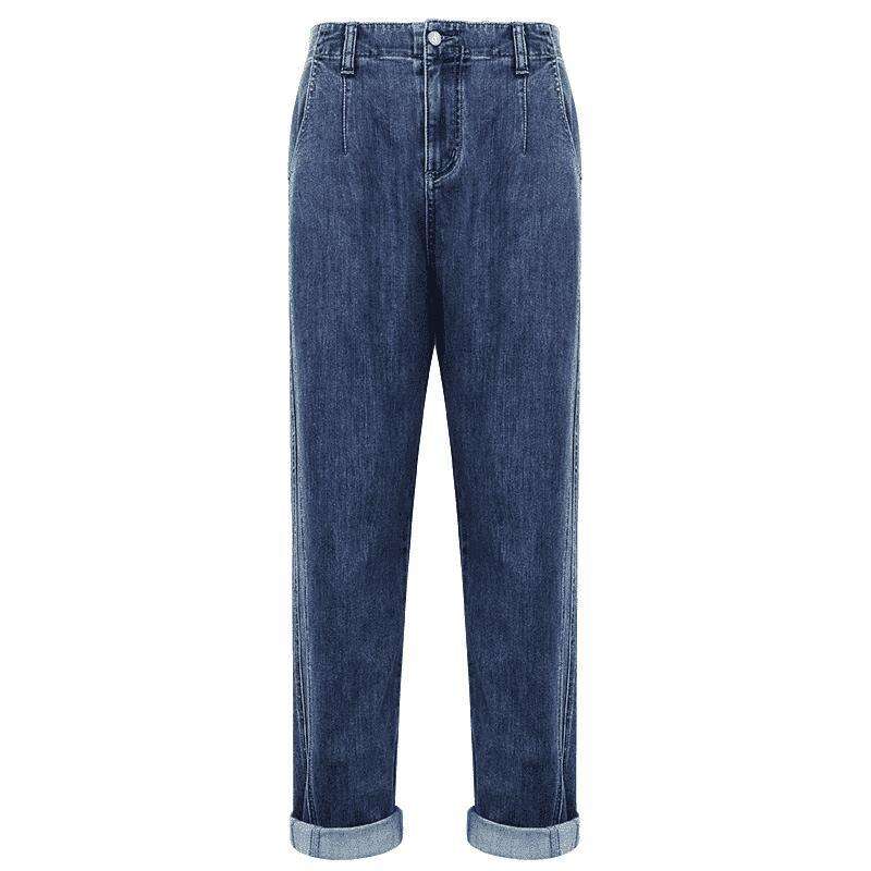 Elastic Waist Tapered Jeans