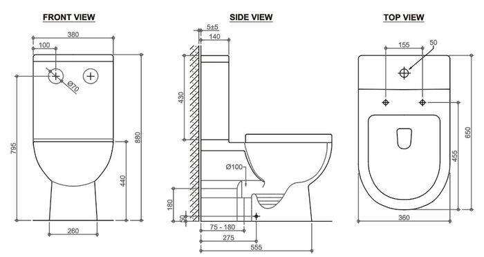 Bella Rimless Back To Wall Toilet