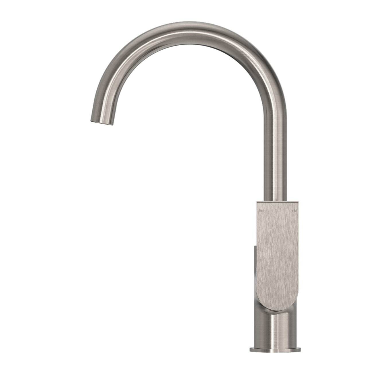 NERO BIANCA KTICHEN MIXER GOOSENECK SPOUT BRUSHED NICKEL