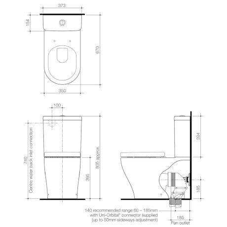 Caroma Luna Wall Faced Toilet