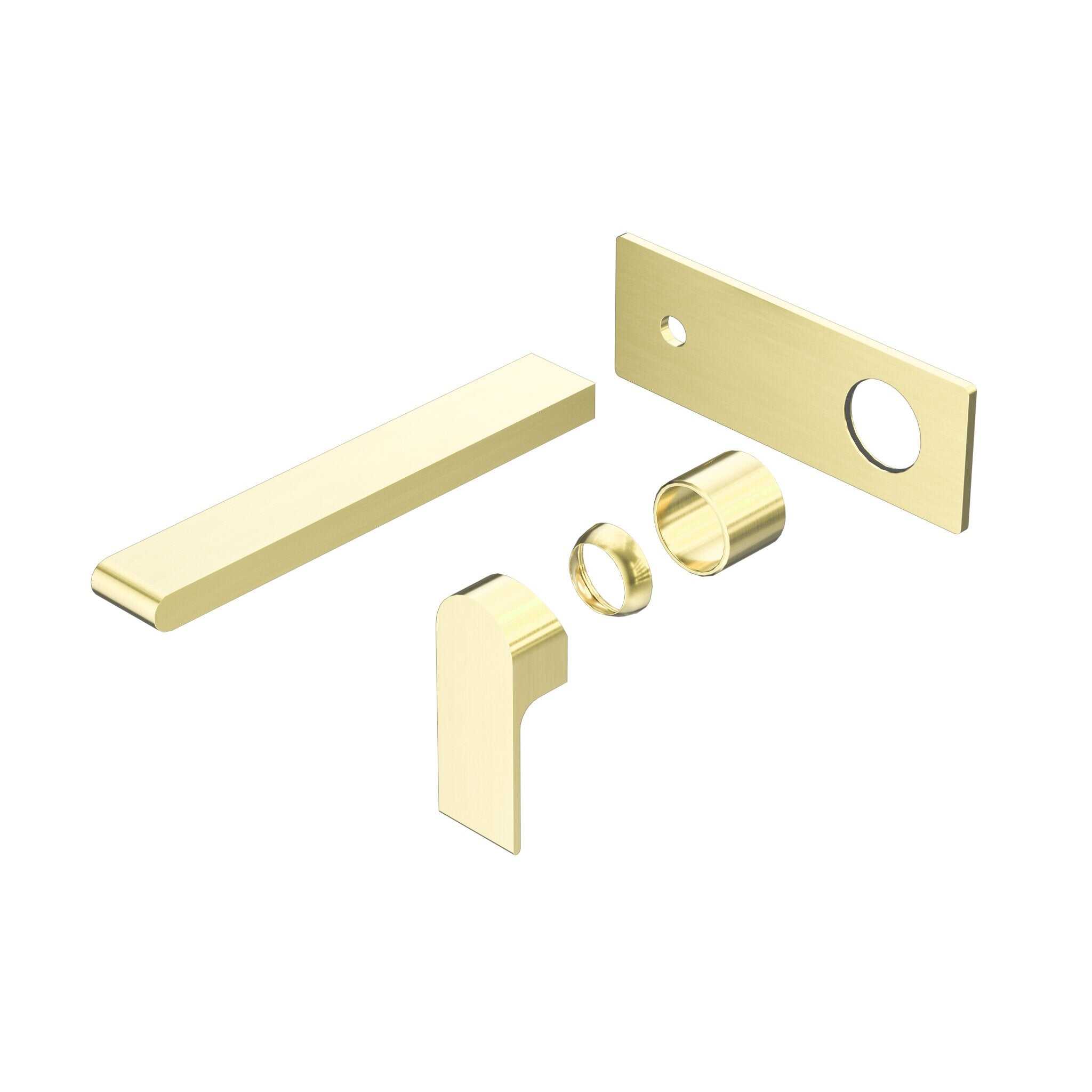 WALL BASIN/BATH MIXER 230MM TRIM KITS ONLY BRUSHED GOLD