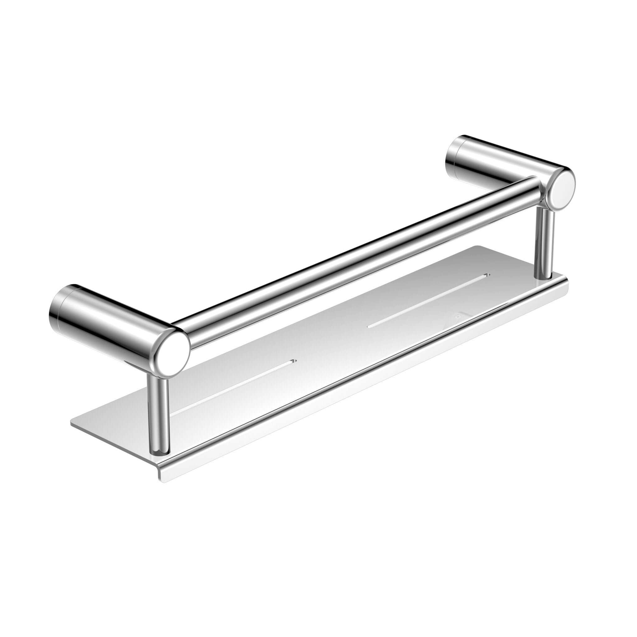 NERO MECCA CARE 25MM GRAB RAIL WITH SHELF 450MM CHROME