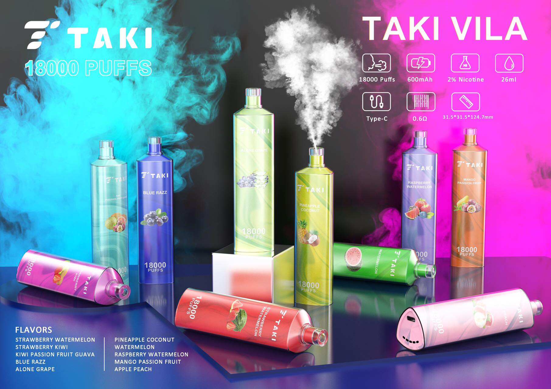 TAKI VILA 18000 PUFFS - ALONE GRAPE