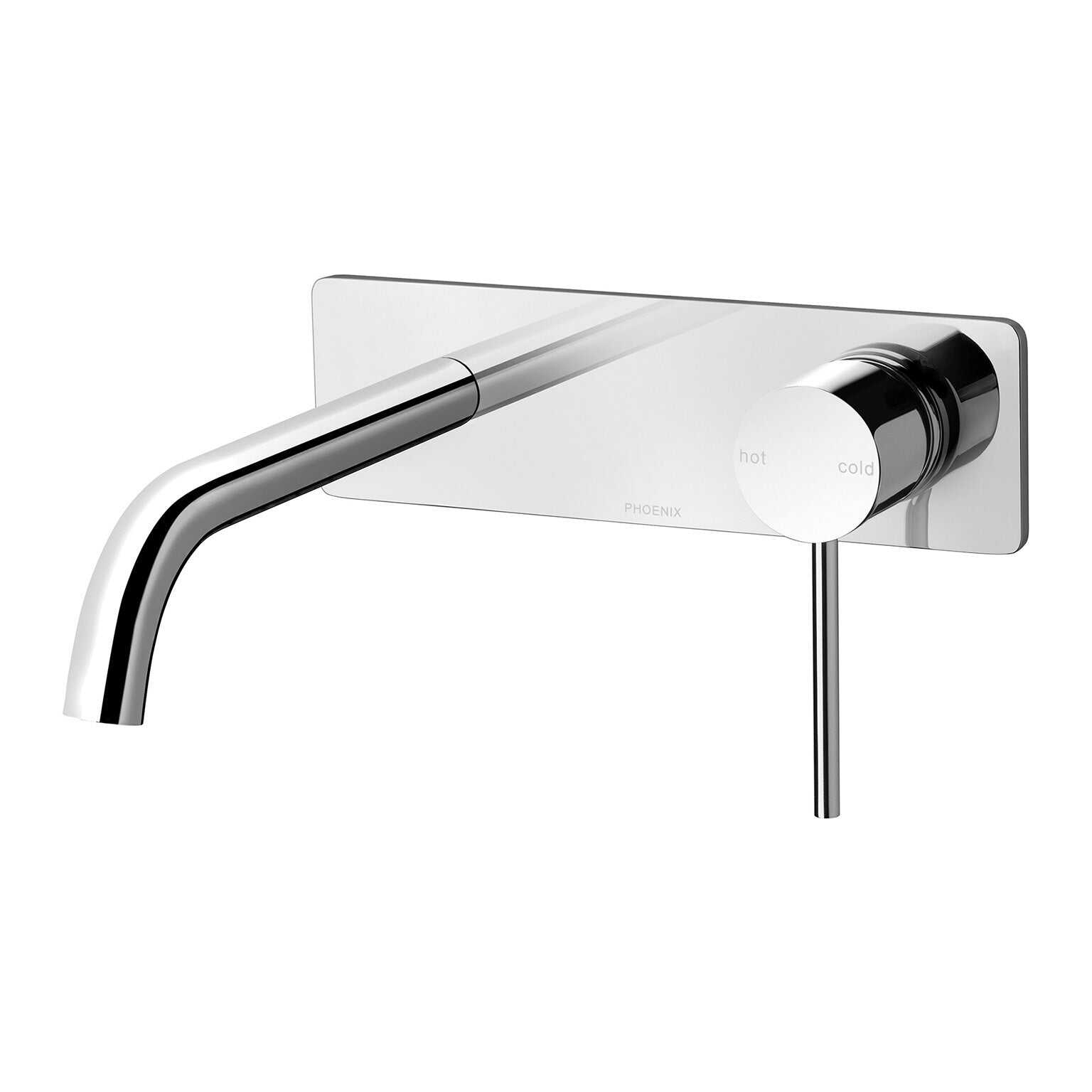 Phoenix Vivid Slimline Wall Basin/ Bath Mixer Set 180mm Curved