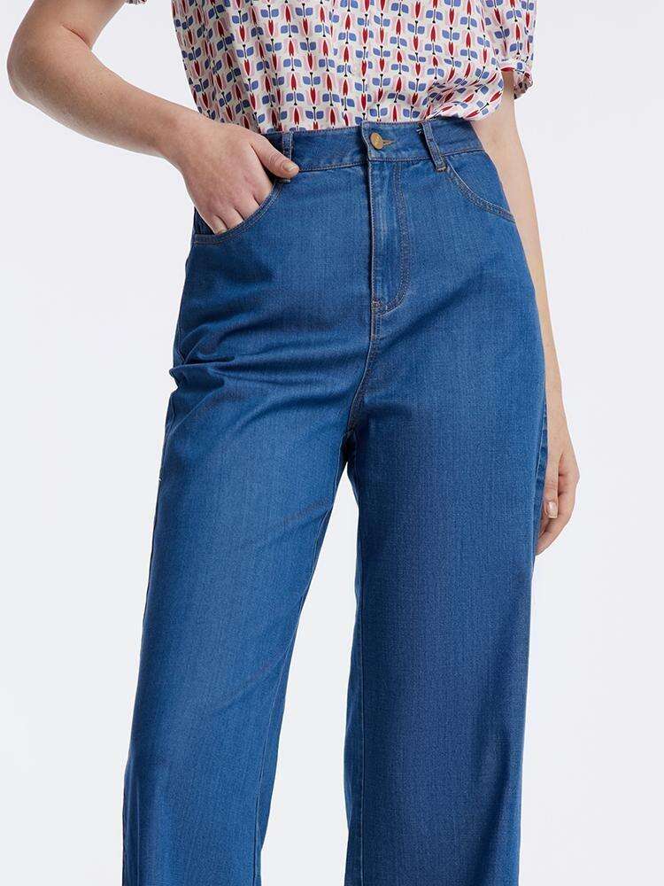 High Waist Straight Jeans