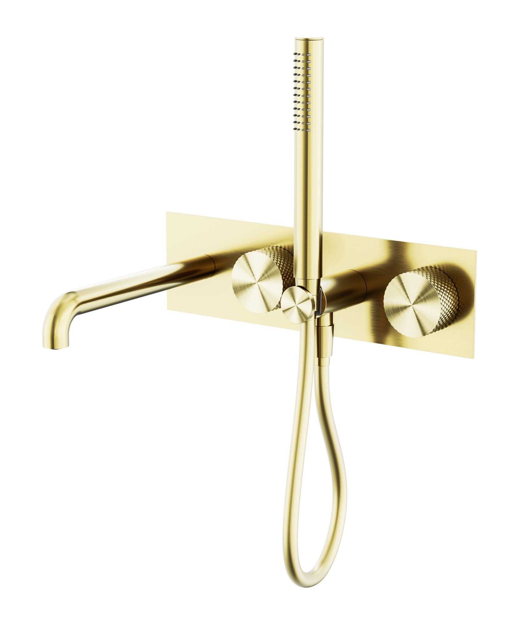 NERO OPAL PROGRESSIVE SHOWER SYSTEM WITH SPOUT 230MM BRUSHED GOLD