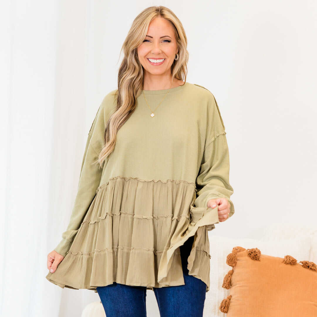 My Kind Of Fun Top, Olive