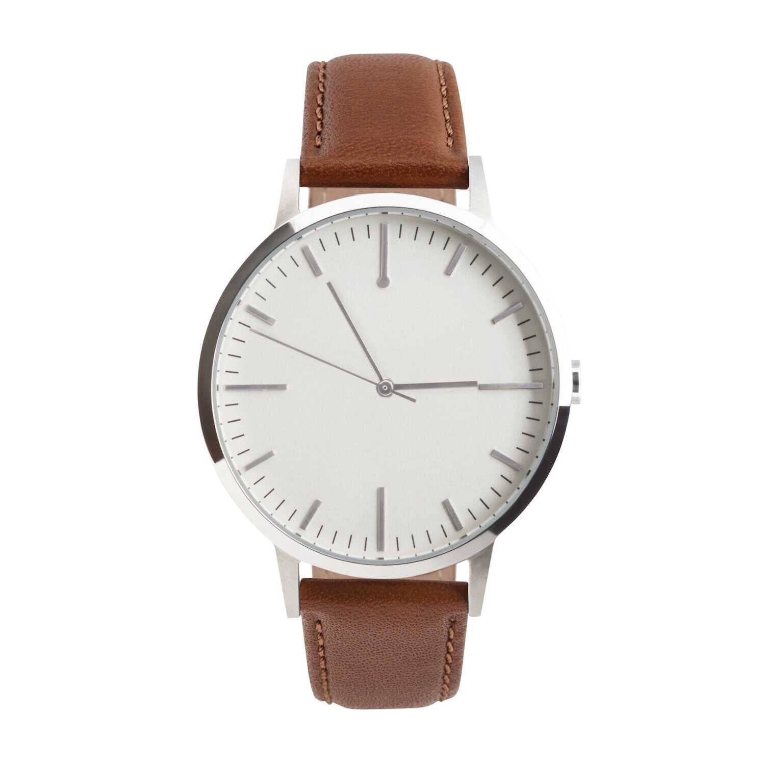 Silver & Tan Watch