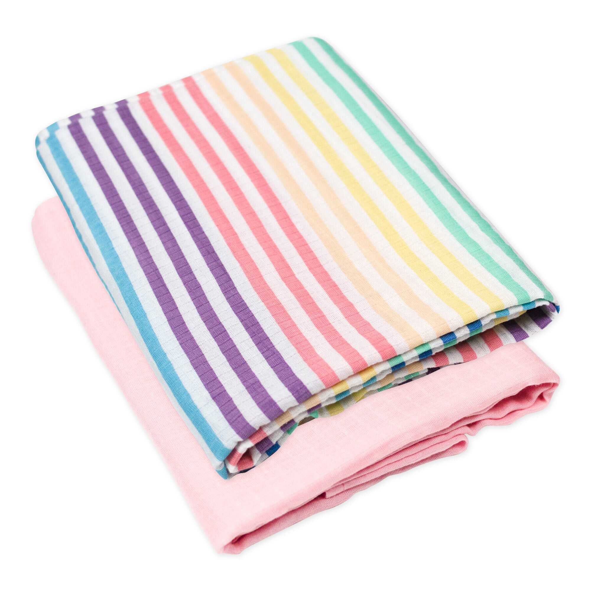 SNUGGLE TIME 2-Pack Organic Cotton Swaddle Blankets Gift Set