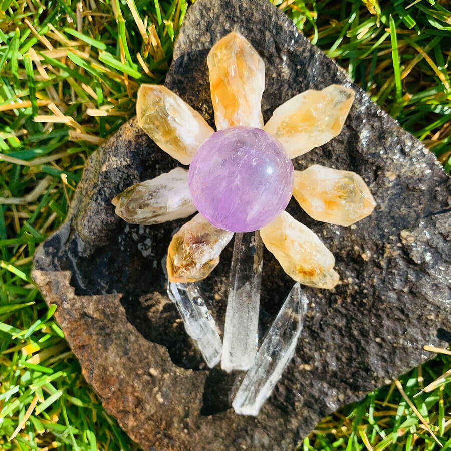 Amethyst Crystal Mini Flower Power Set 🌼