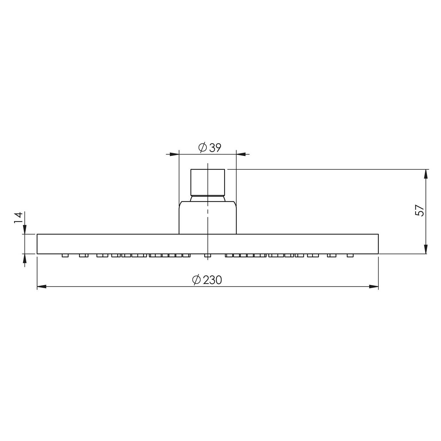 Phoenix Vivid  Shower Rose 230mm