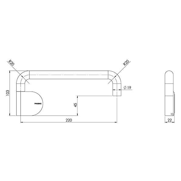 Phoenix Designer Swivel Bath Outlet 230mm Round