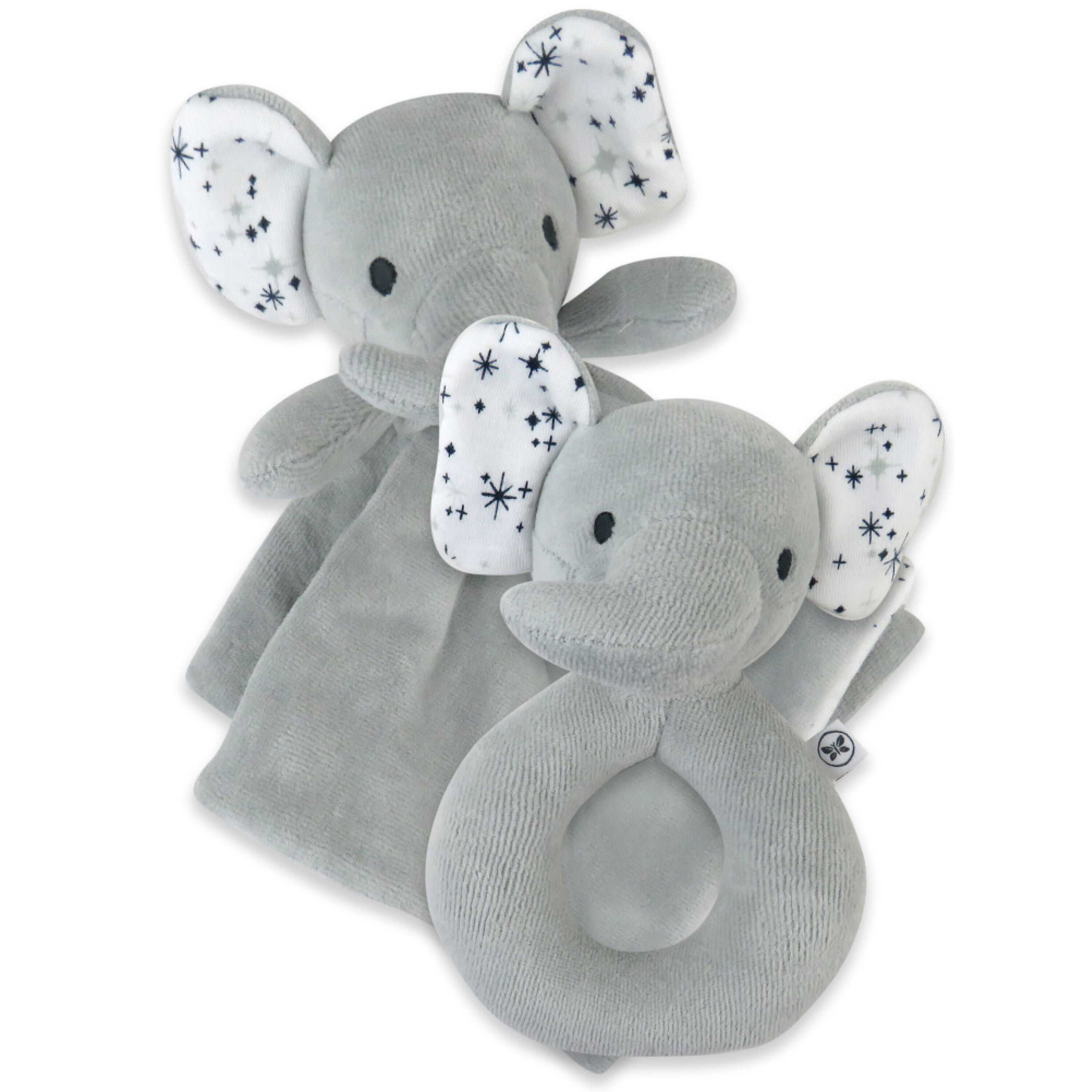 Elephant Lovey and Rattle JUMBO HUGS Gift Set