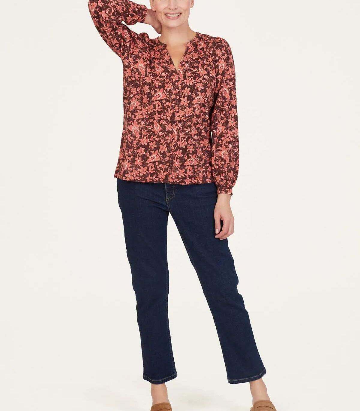 Jersey Blouse - Elderberry Red