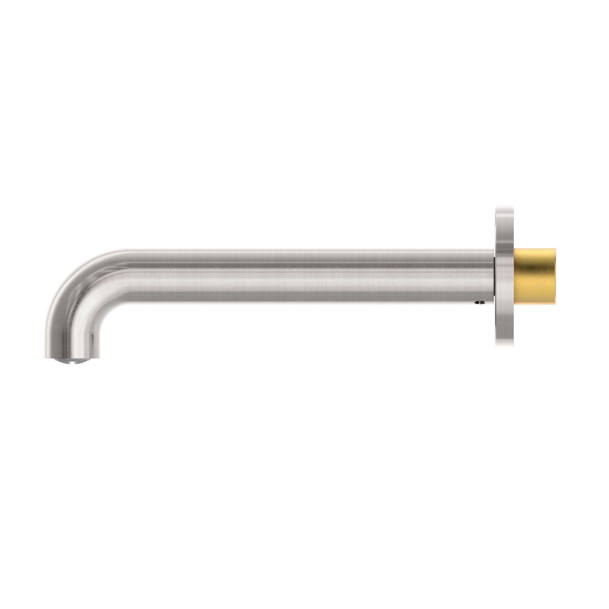 NERO MECCA BASIN/BATH SPOUT ONLY 185MM BRUSHED NICKEL