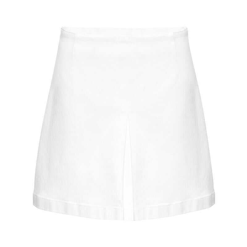 White Denim Mini Skirt