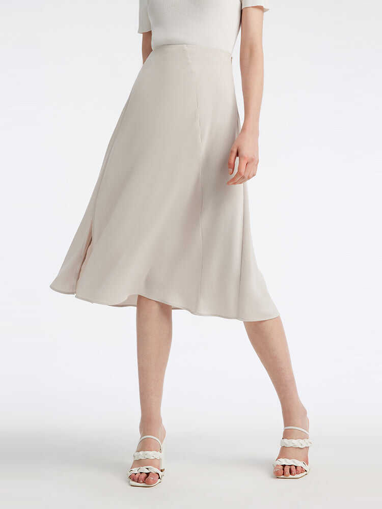 Acetate Side Split Skirt