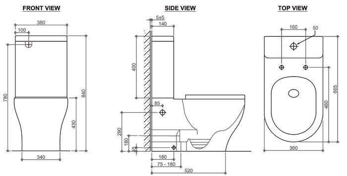 Zenitti Tornado Back To Wall Toilet Suite