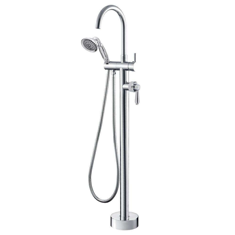 Fienza ELEANOR Floor Mixer & Shower with Metal Handle