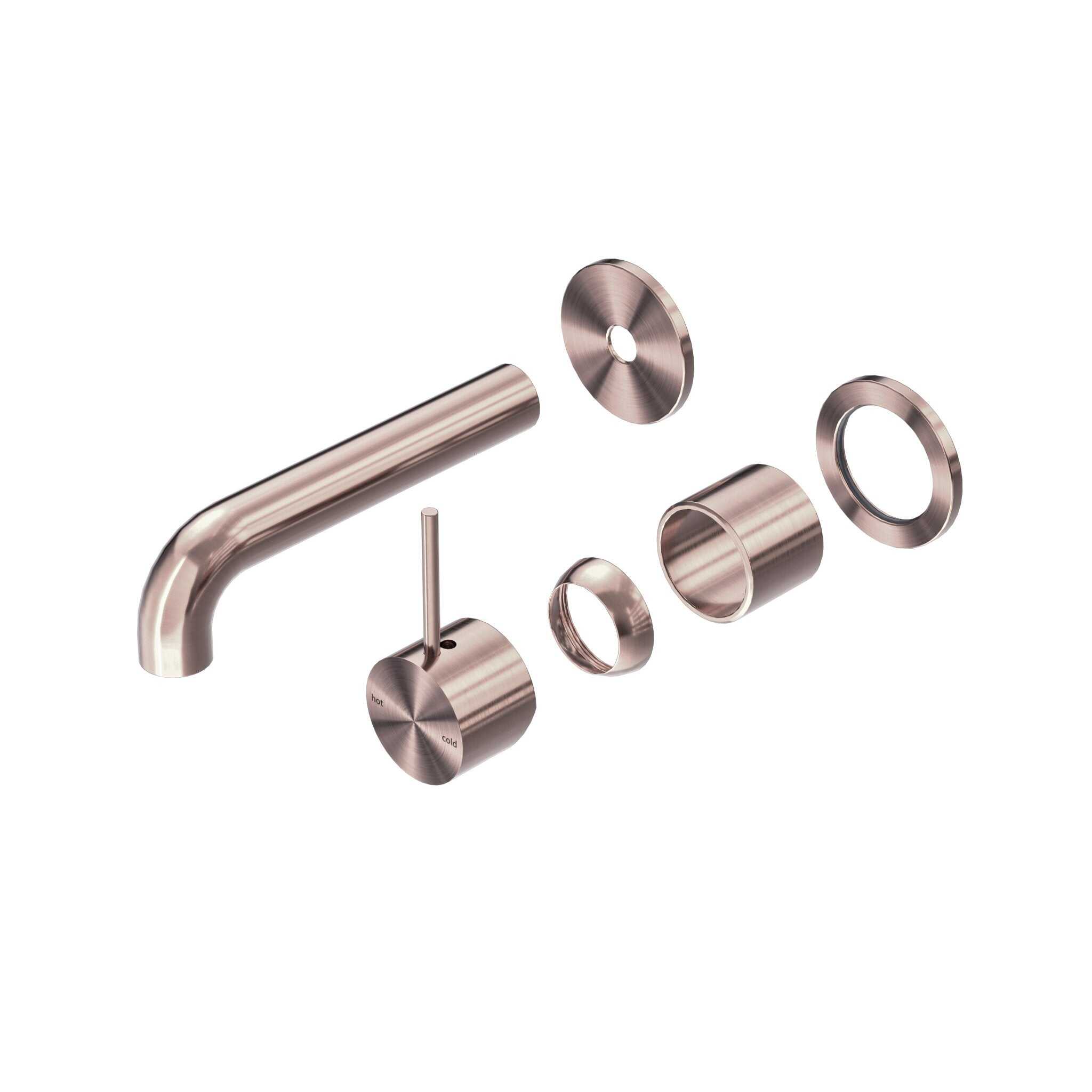 NERO MECCA WALL BASIN/BATH MIXER SEPARETE BACK PLATE HANDLE UP 160MM TRIM KITS ONLY BRUSHED BRONZE