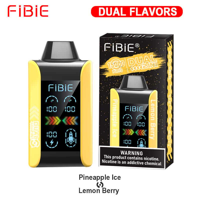 PINEAPPLE ICE & LEMON BERRY - FIBIE 15000 PUFFS Dual Flavors Disposable Vape