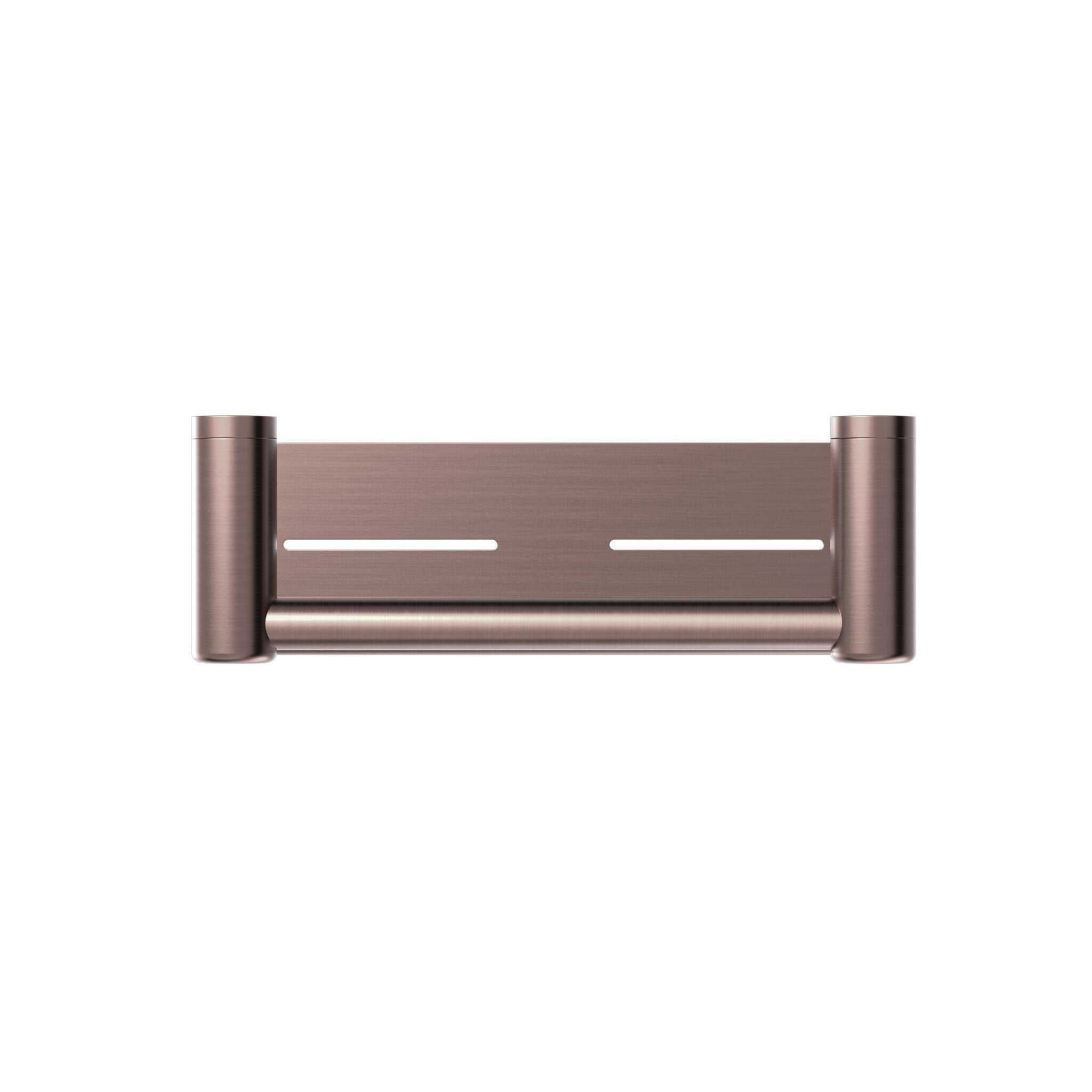 25MM GRAB RAIL WITH SHELF 300MM BRUSHED BRONZE