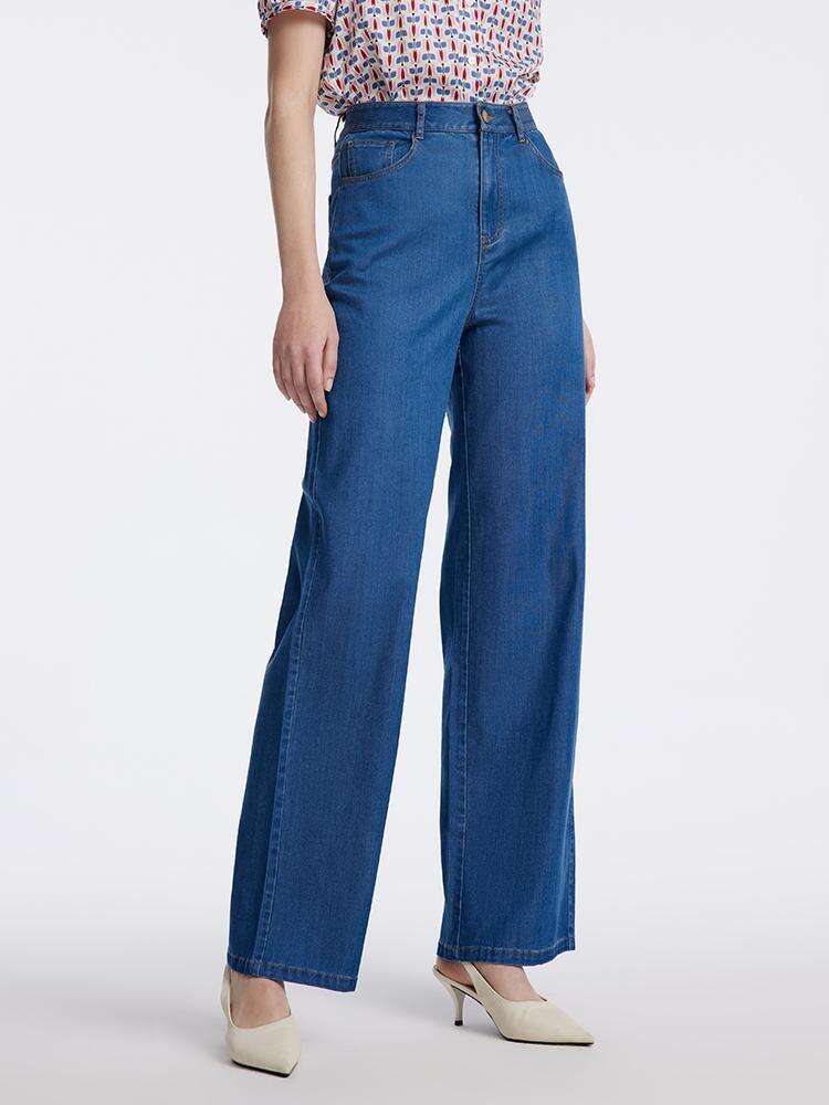 High Waist Straight Jeans