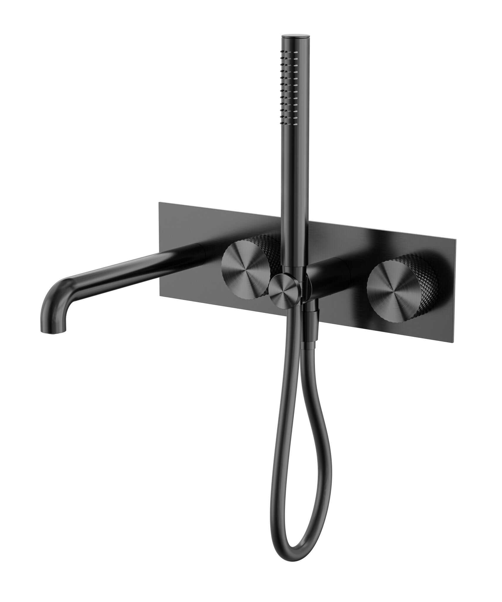 NERO OPAL PROGRESSIVE SHOWER SYSTEM WITH SPOUT 250MM GRAPHITE