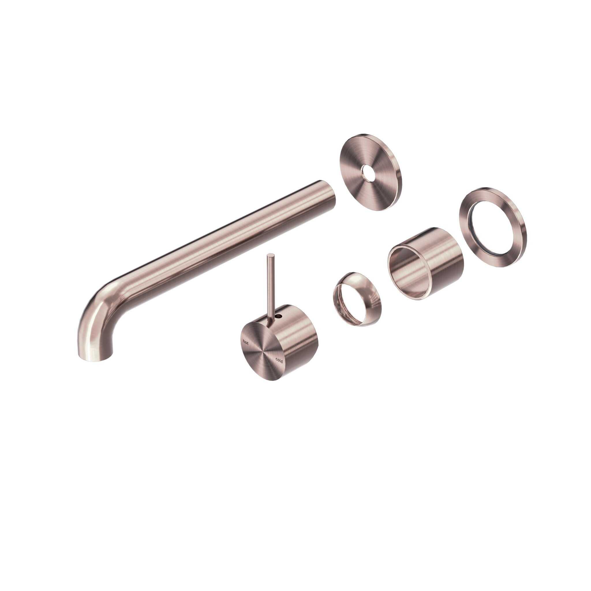 NERO MECCA WALL BASIN/BATH MIXER SEPARATE BACK PLATE HANDLE UP 260MM TRIM KITS ONLY BRUSHED BRONZE