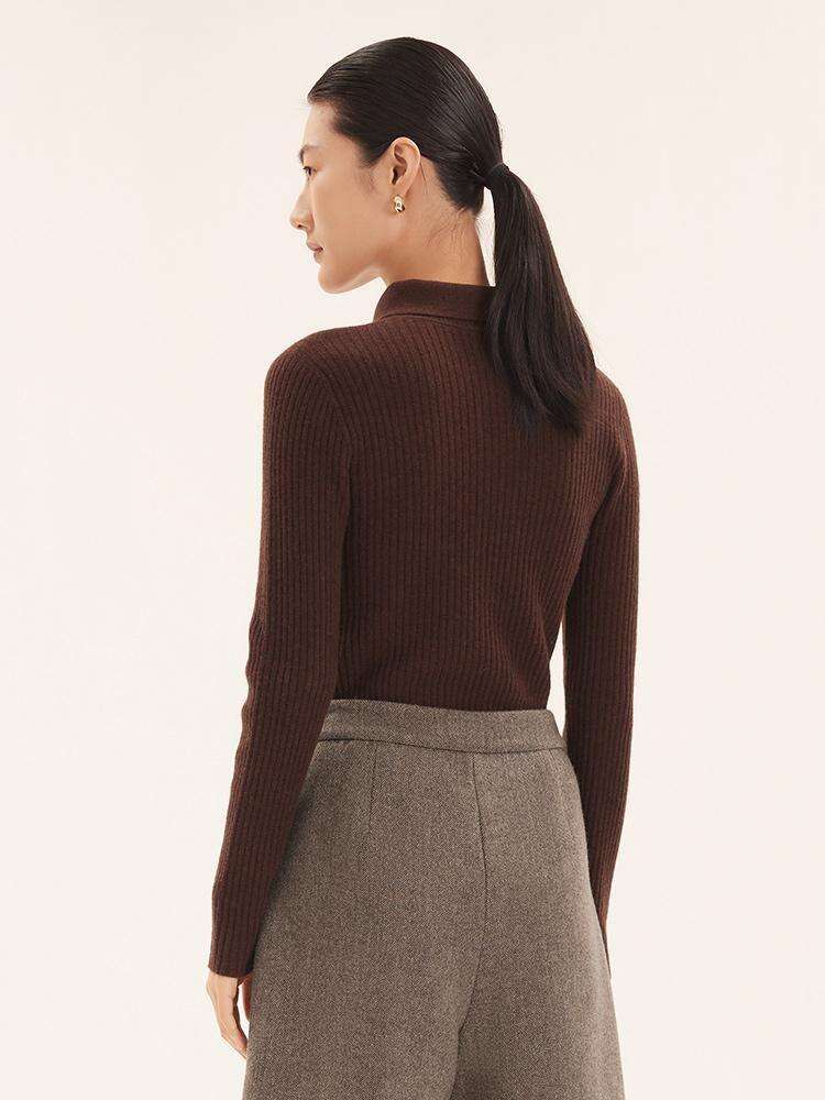 Asymmetric Wool Warp Skirt