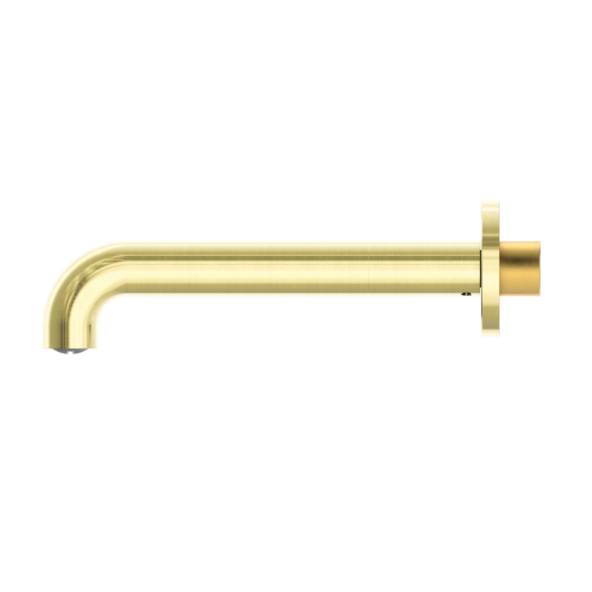 NERO MECCA BASIN/BATH SPOUT ONLY 185MM BRUSHED GOLD