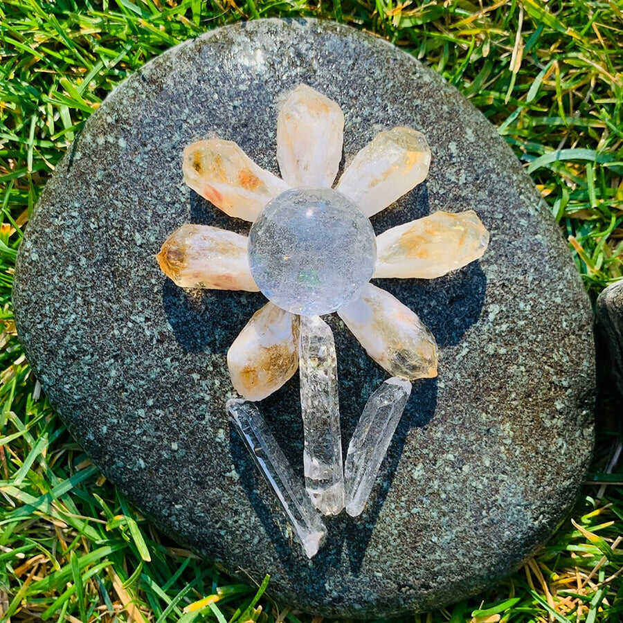 Clear Quartz Crystal Mini Flower Power Set 🌼