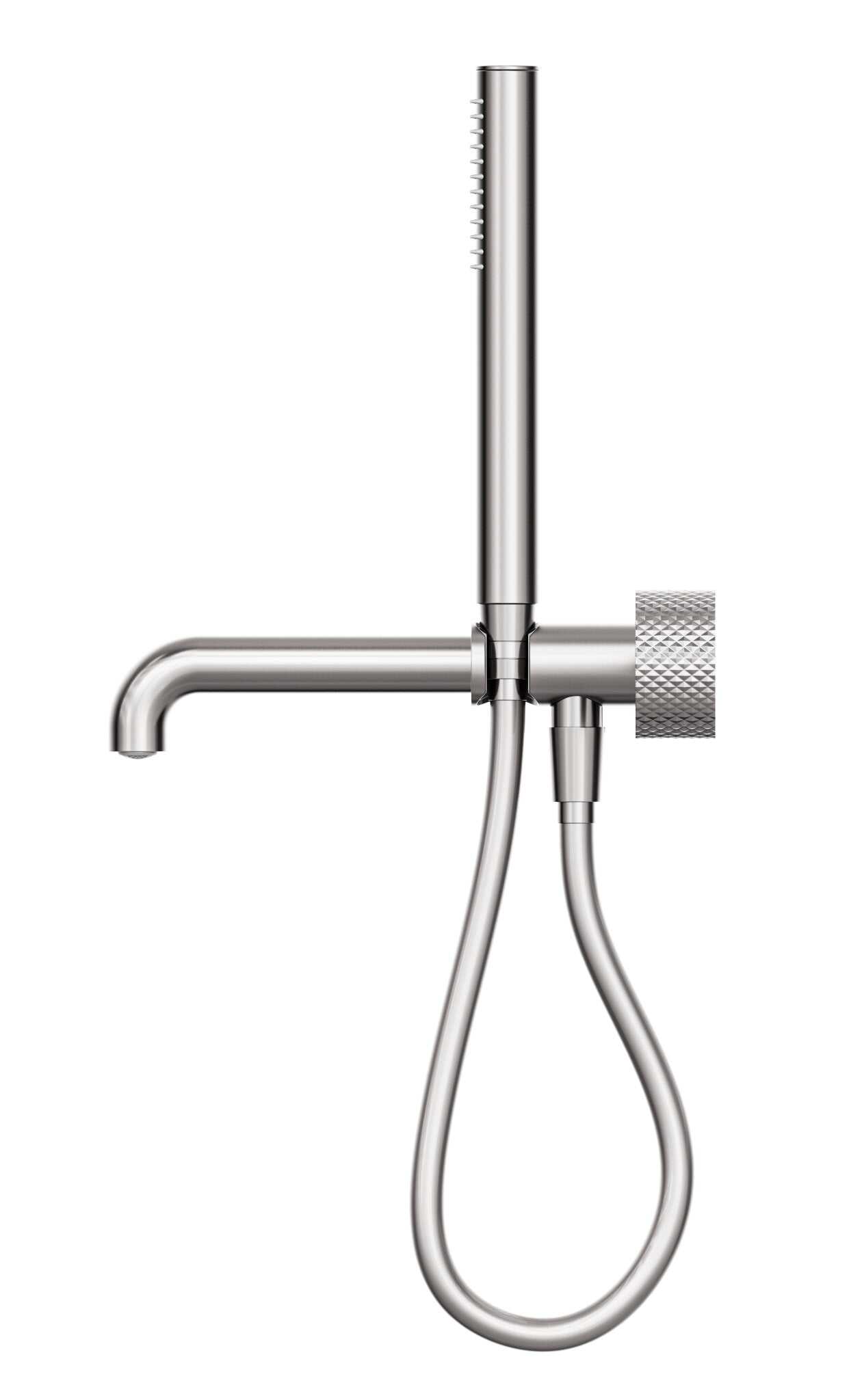 NERO OPAL PROGRESSIVE SHOWER SYSTEM SEPARATE PLATE WITH SPOUT 230MM BRUSHED NICKEL