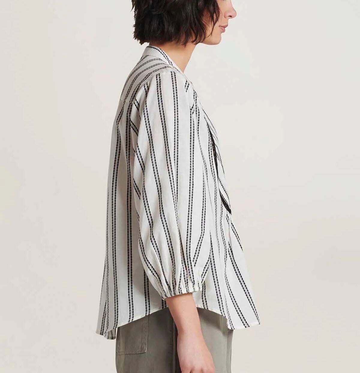 Cream Stripe Blouse